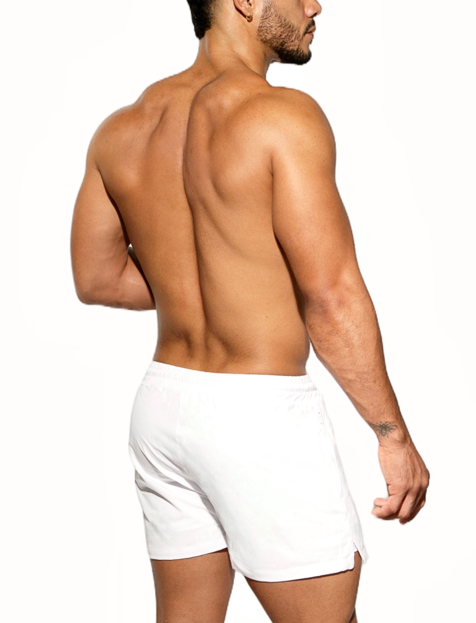 Bañador clásico de lujo para hombre - Blanco
