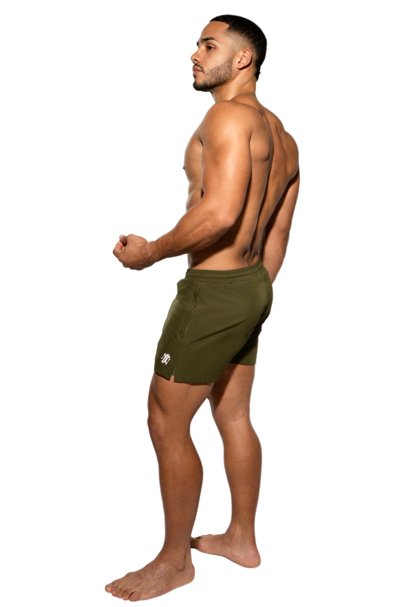 Bañador clásico de lujo para hombre - Verde oliva