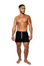 Men's Short Classic Black Silk