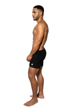 Men's Short Classic Black Silk