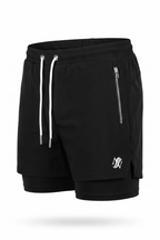 Men's Short Classic Black Silk