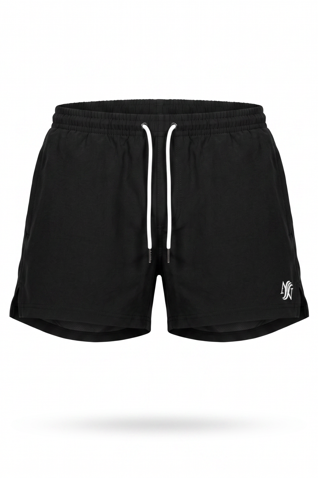 Men's Short Classic Black Silk