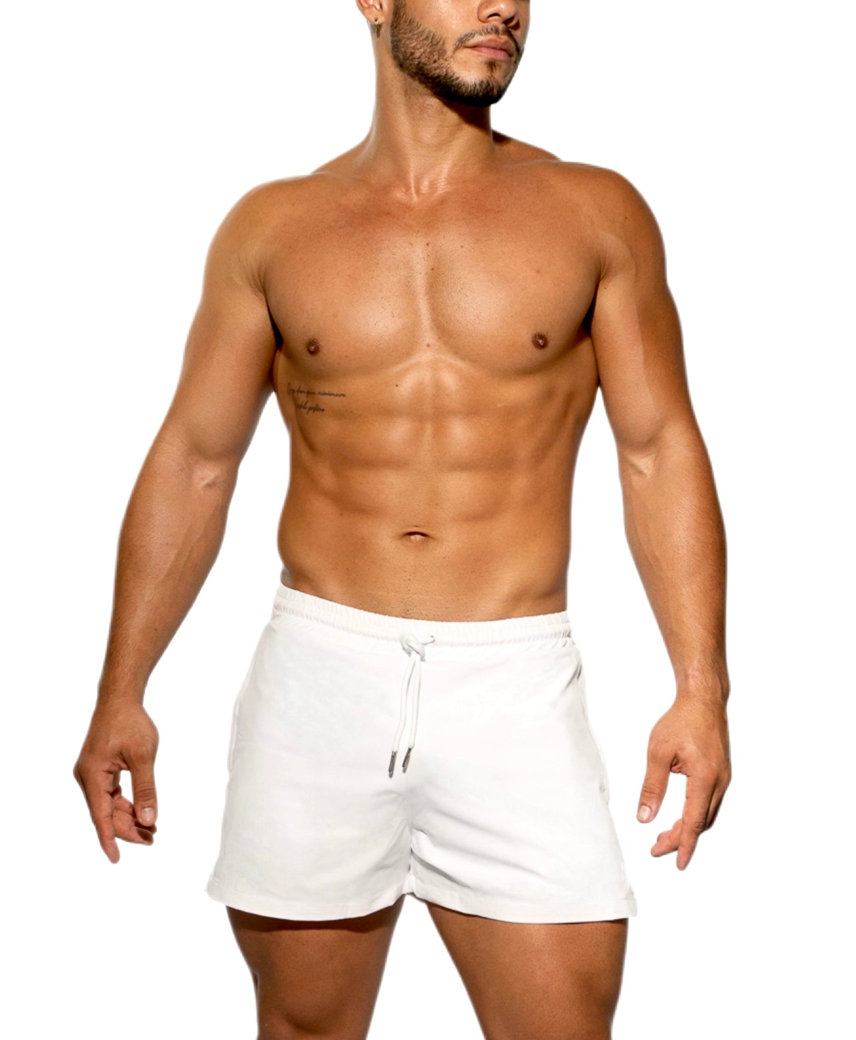 Bañador clásico de lujo para hombre - Blanco